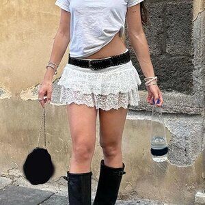 Elena Lace Skirt (White)